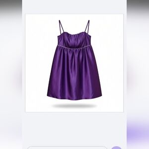 Jessica McClintock For Gunne Sax Purple<>Satin Dress Size 9